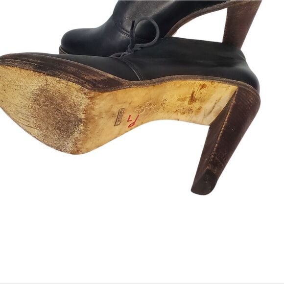 Cole Haan Stephanie Air Lace Up Stacked Heel Booties 9 - Picture 5 of 5